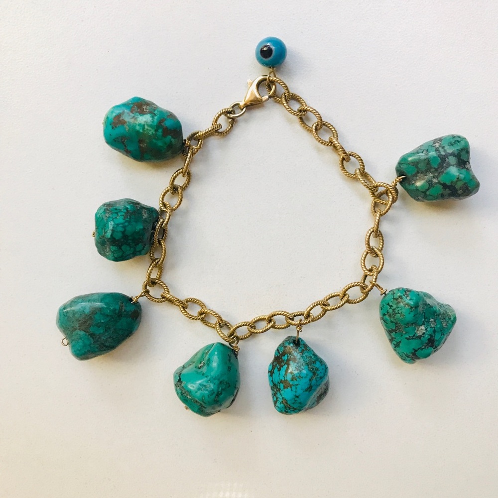 Handmade Chunky Turquoise bracelet